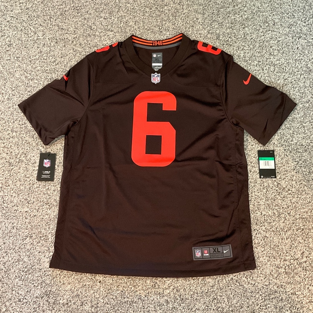 Baker Mayfield NFL Cleveland Browns Nike Alternate XL Football Game Jersey.